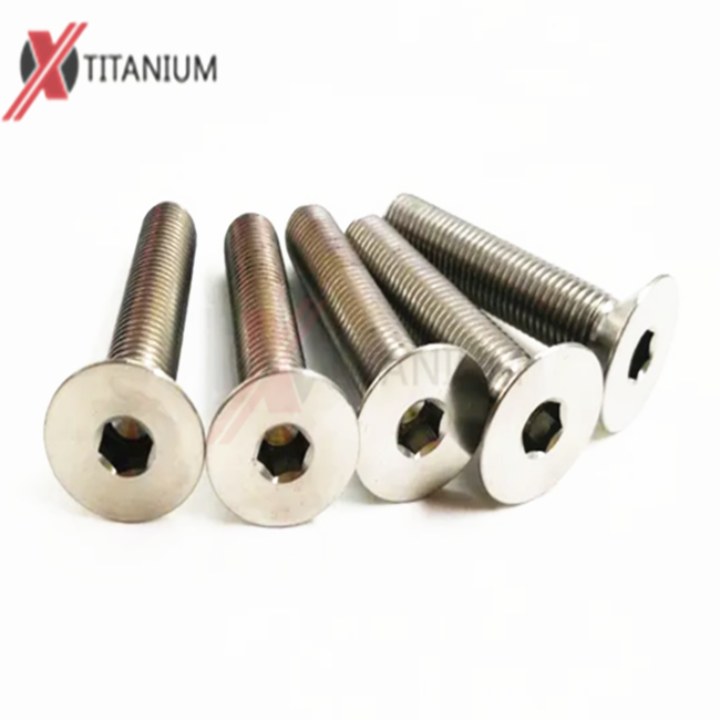 DIN7991 Titanium Hexagon Socket Countersunk Head Cap Bolts